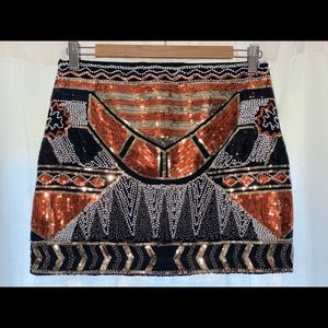 Silk Sequence Skirt